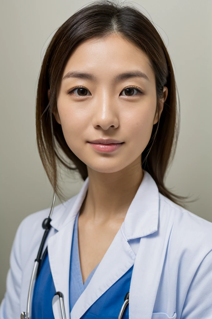 ((Highest quality)), ((masterpiece)), (detailed),Perfect Face,Japanese,Female doctor,White