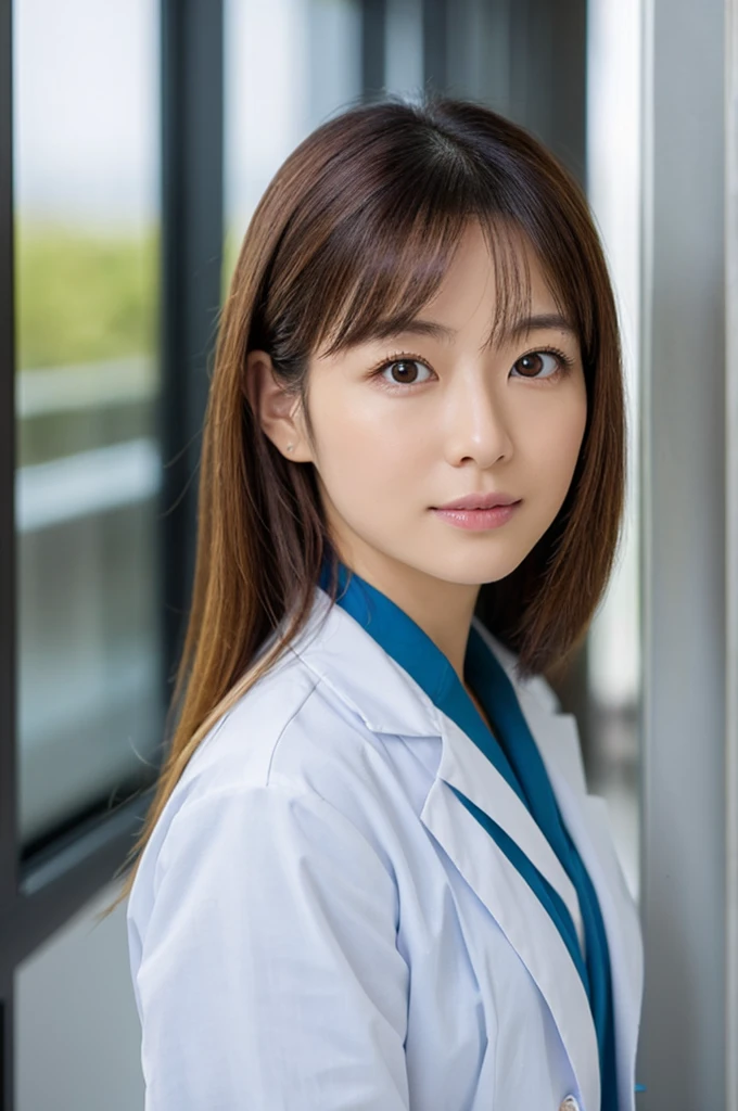 ((Highest quality)), ((masterpiece)), (detailed),Perfect Face,Japanese,Female doctor,White