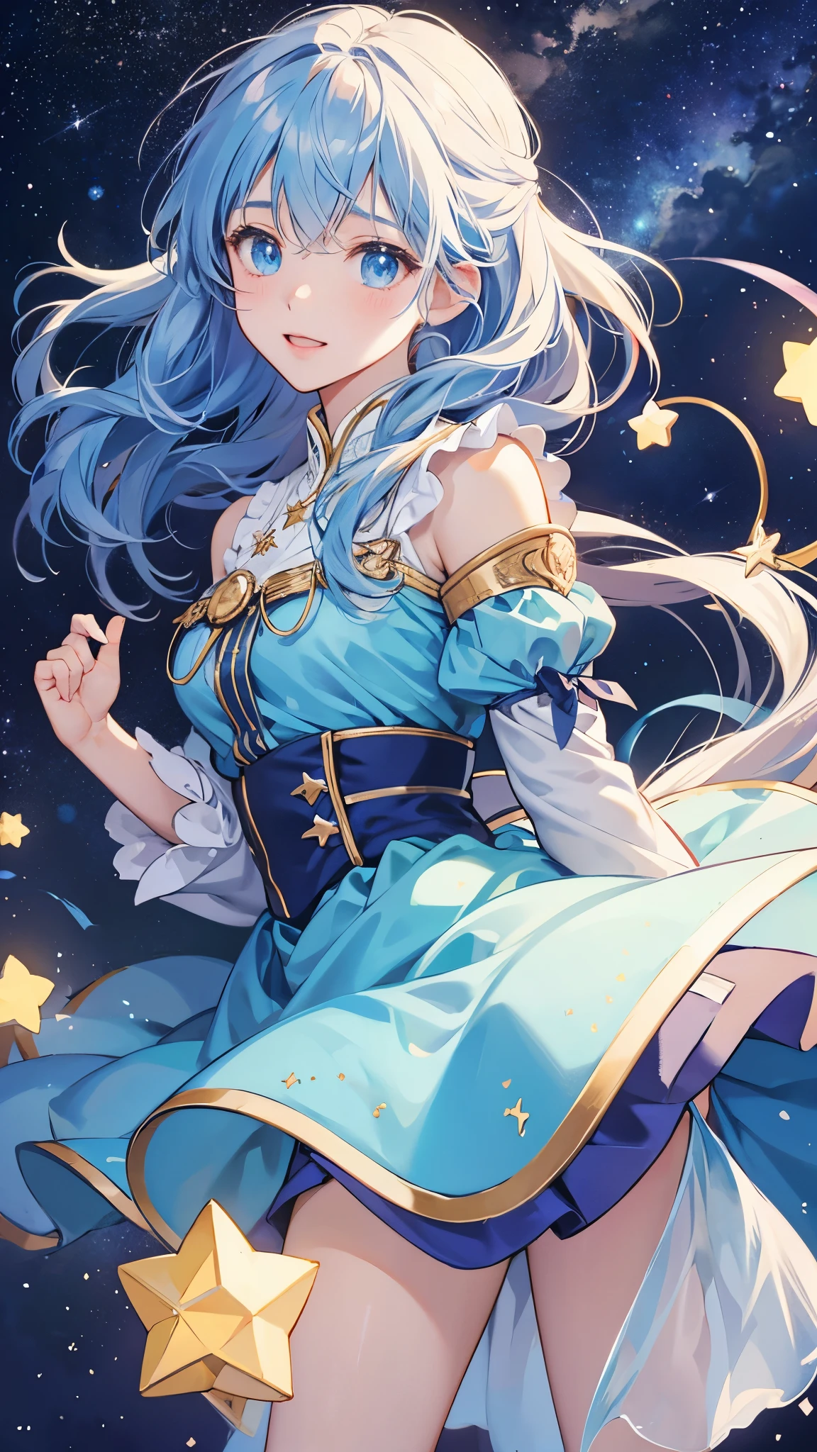 Fluffy、Starry Sky、magic、Star bright、Flying in the sky，magic少女，Powdery