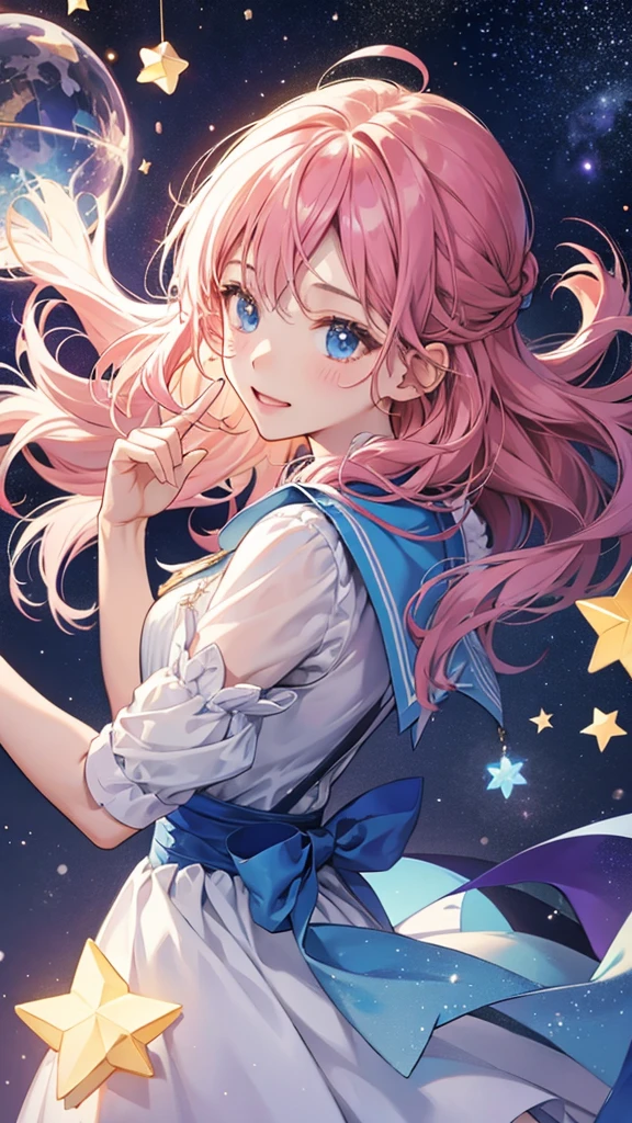 Fluffy、Starry Sky、magic、Star bright、Flying in the sky，magic少女，Powdery