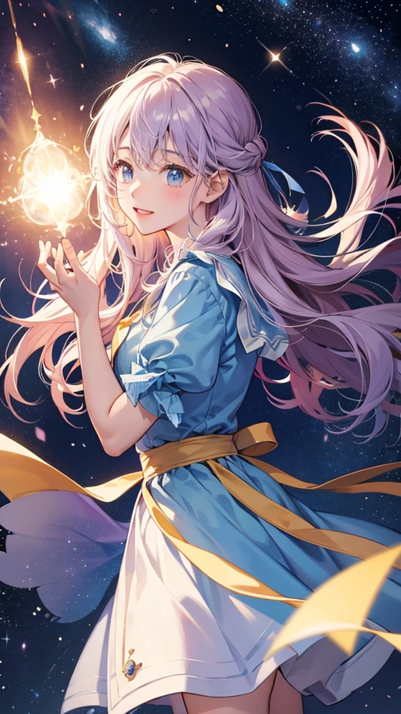 Fluffy、Starry Sky、magic、Star bright、Flying in the sky，magic少女，Powdery