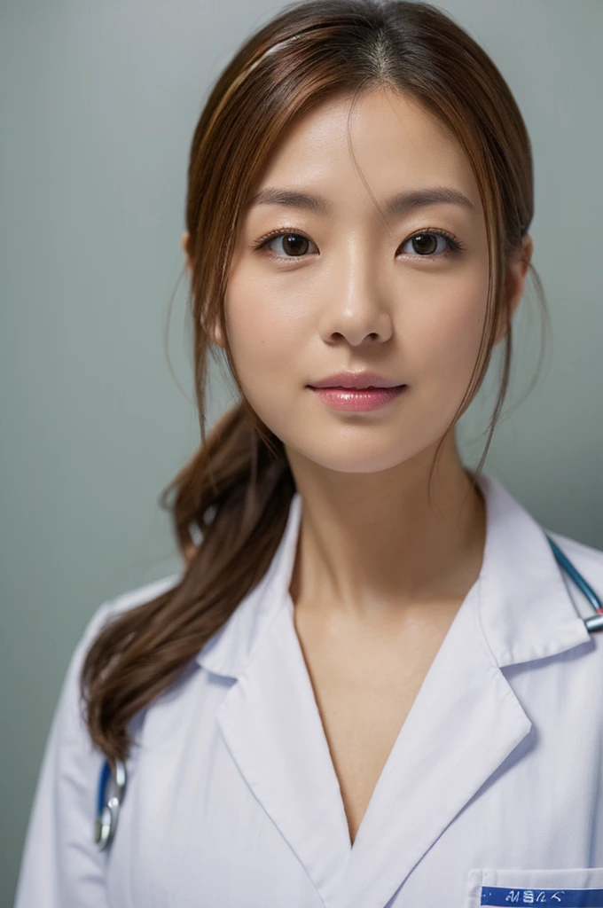 ((Highest quality)), ((masterpiece)), (detailed),Perfect Face,Japanese,Female doctor,White