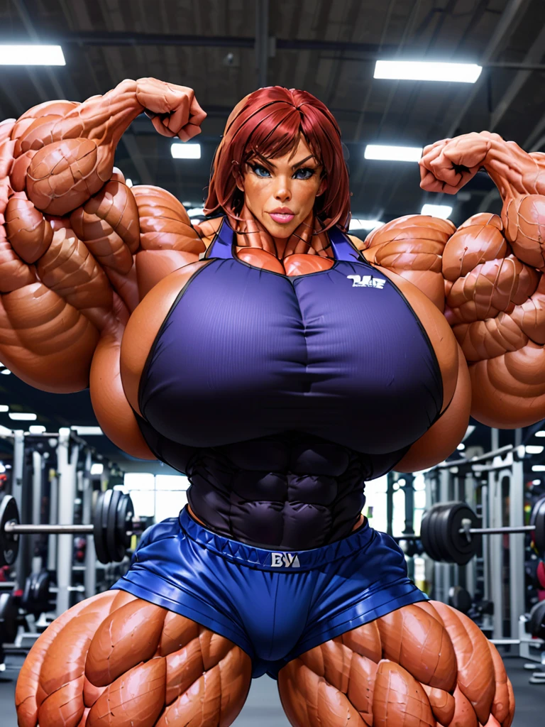 Muscle woman huge biceps 