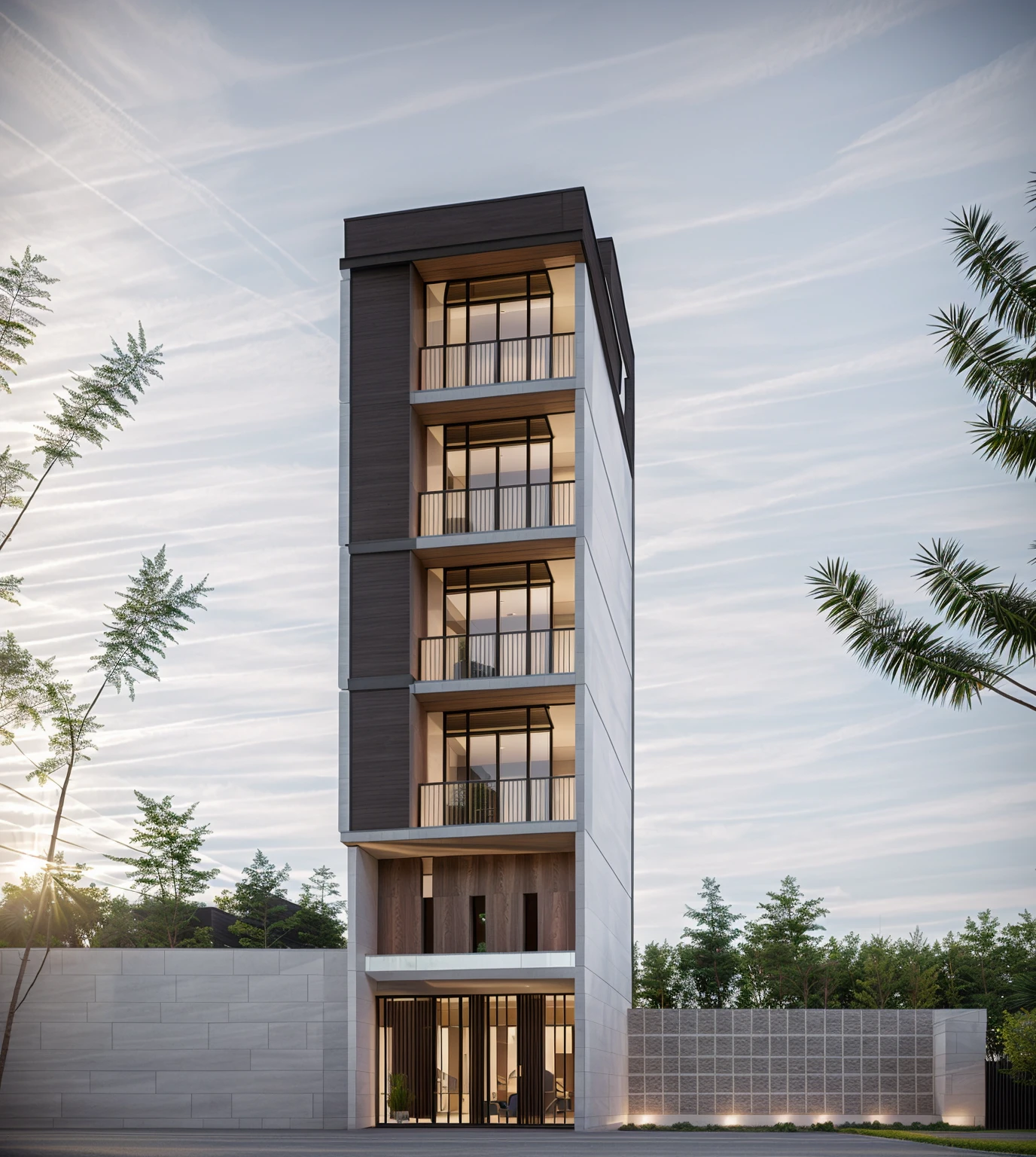 villa modern,night, Realistic, exterior, sunlight, house, RAW photo, 8k uhd, dslr, (high detailed skin:1.3), soft lighting, ultra quality, film grain, Fujifilm XT3, sharp image, best quality, authentic, hight quality,