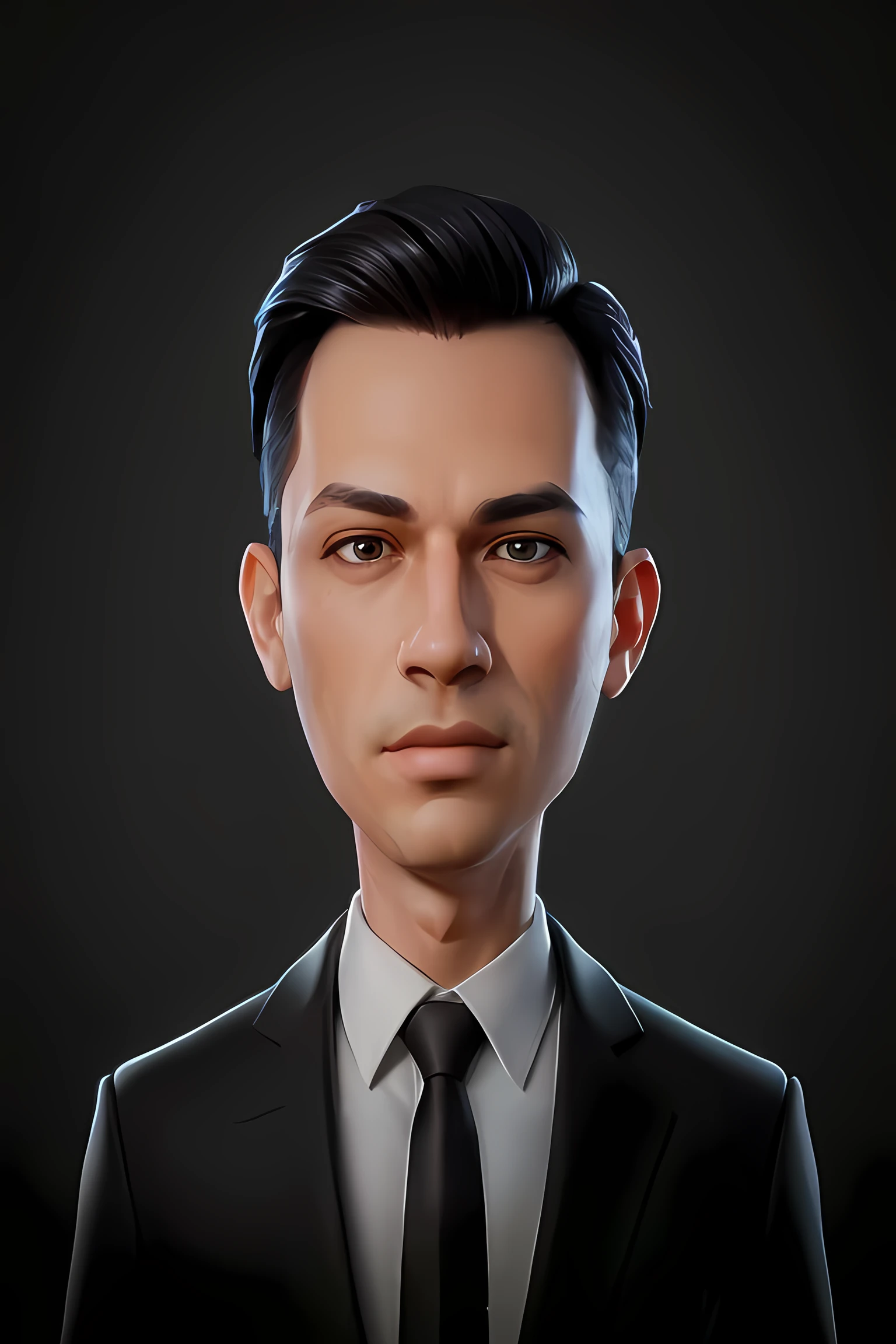arafed image of a man in a suit and tie, stylized portrait formal pose, stylized portrait, character headshot portrait, detailed character portrait, stylized portrait h 0, for hire 3d artist, 3 d demo reel avatar, character concept portrait of me, highly detailed character, character art portrait, high quality portrait, realistically rendered face