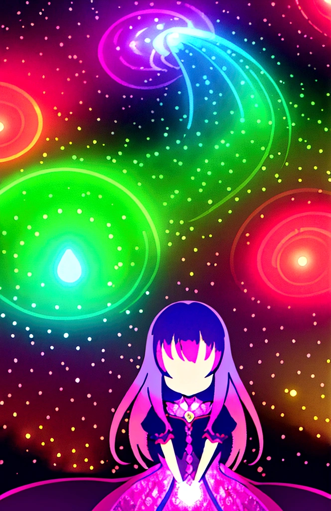 a little girl running through a magical forest at night, colorful flowers along the path, happy and carefree expression, moonlight illuminating the scene, detailed facial features, long flowing hair, intricate dress, photorealistic, cinematic lighting, vibrant colors, fantasy, ethereal atmosphere