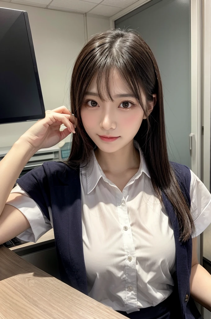 look at me,A smart and beautiful secretary,In the office - Automatic