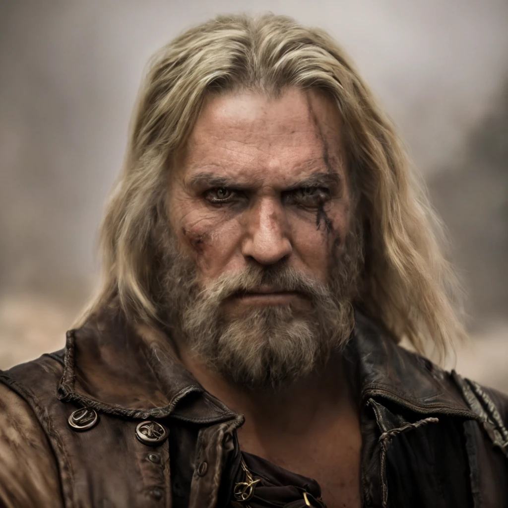 (masterpiece)+, (extremely (realistic)+,a portrait of an ugly adult male pirate, sun weathered skin, horrible scar on left eye, Cheeky stare. Looking in camera. volumetrics dtx, Photorealistic, ultra detailed, Artstation trending, very very detailed, realistic shaded lighting, dynamic shadows, detailed Pirate beach background, upper body, professional photograph of a detailed skin, sharp focus, dramatic, award winning, cinematic lighting, octane render, unreal engine, volumetrics dtx, Photorealistic, ultra detailed, Artstation trending, very very detailed, hyperrealistic, fine details, realistic shaded lighting, dynamic shadows, Pirate beach background, add_detail:1, skin pores and wrinkles, details.,More Reasonable Details