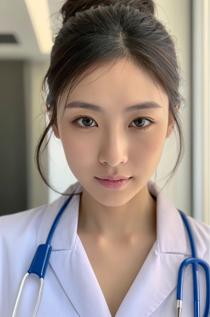 ((Highest quality)), ((masterpiece)), (detailed),Perfect Face,Japanese,Female doctor,White