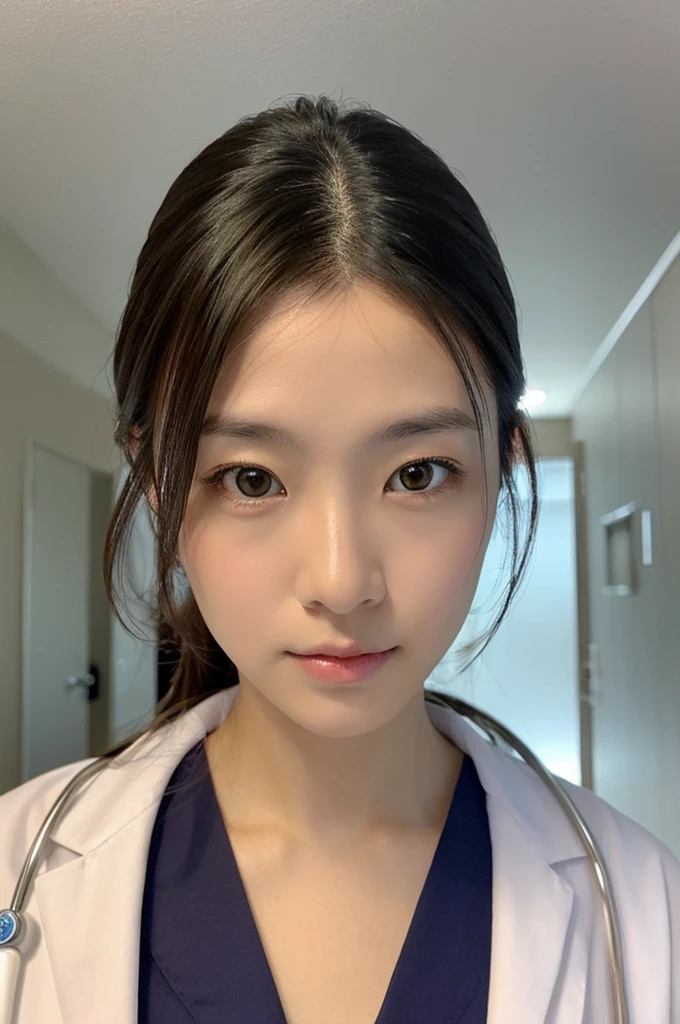((Highest quality)), ((masterpiece)), (detailed),Perfect Face,Japanese,Female doctor,White