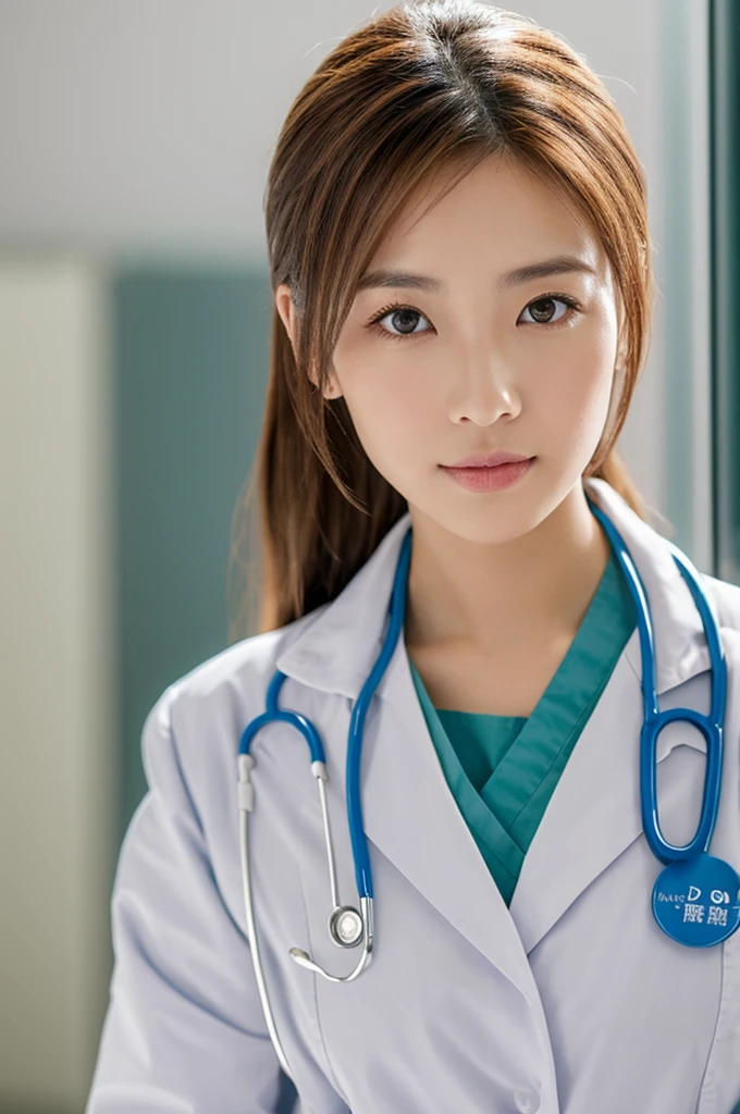 ((Highest quality)), ((masterpiece)), (detailed),Perfect Face,Japanese,Female doctor,White