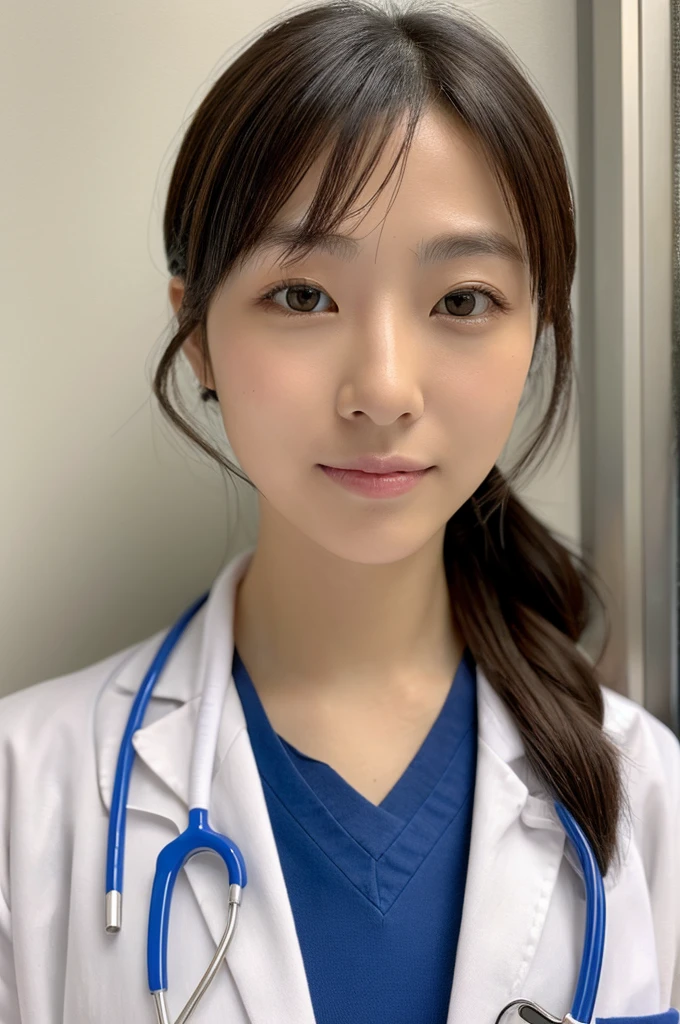 ((Highest quality)), ((masterpiece)), (detailed),Perfect Face,Japanese,Female doctor,White