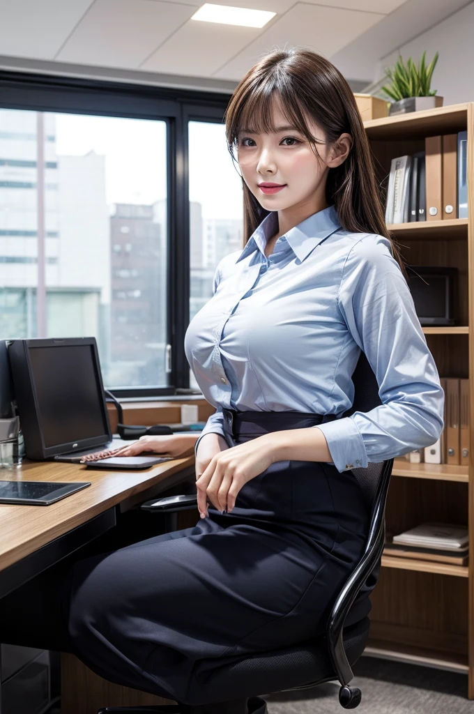look at me,A smart and beautiful secretary,In the office - Automatic