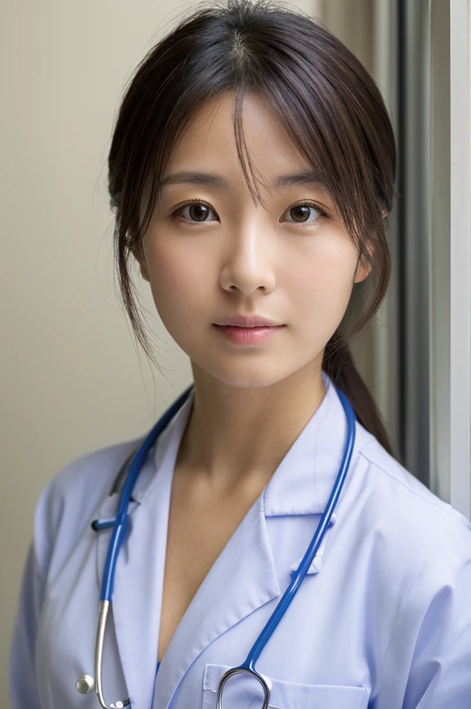 ((Highest quality)), ((masterpiece)), (detailed),Perfect Face,Japanese,Female doctor,White