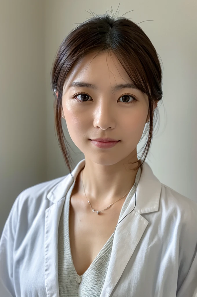 ((Highest quality)), ((masterpiece)), (detailed),Perfect Face,Japanese,Female doctor,White
