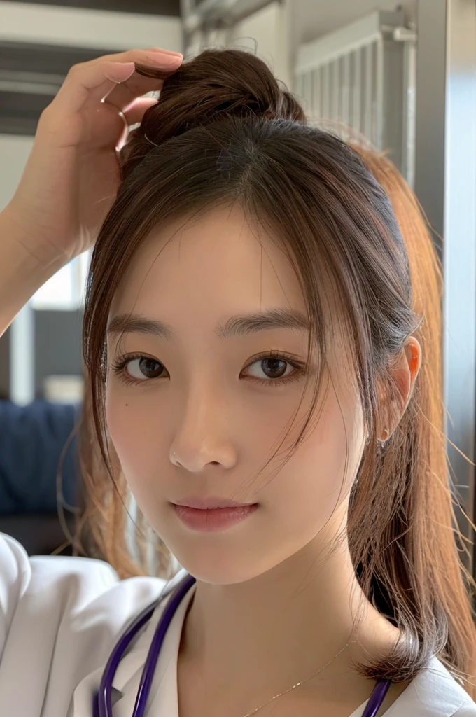 ((Highest quality)), ((masterpiece)), (detailed),Perfect Face,Japanese,Female doctor,White