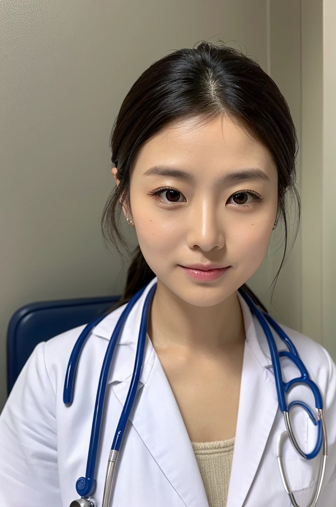 ((Highest quality)), ((masterpiece)), (detailed),Perfect Face,Japanese,Female doctor,White