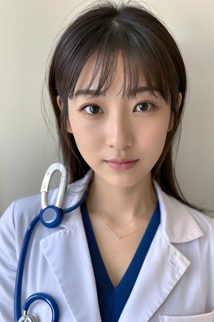 ((Highest quality)), ((masterpiece)), (detailed),Perfect Face,Japanese,Female doctor,White