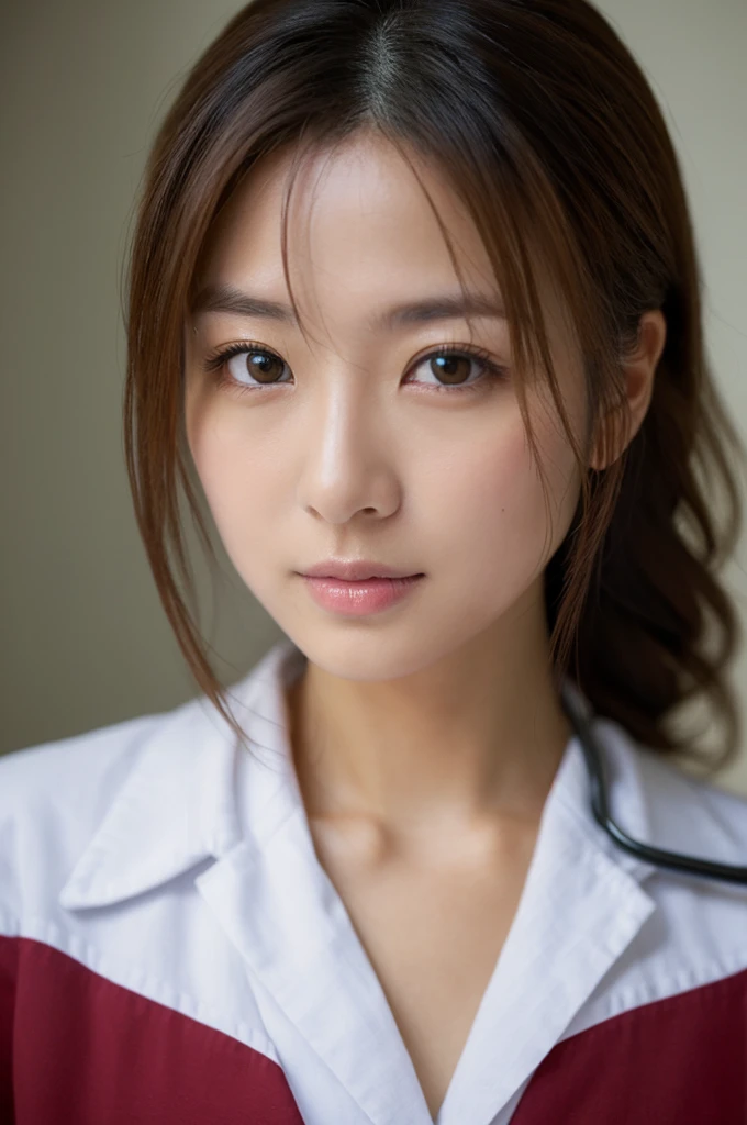 ((Highest quality)), ((masterpiece)), (detailed),Perfect Face,Japanese,Female doctor,White