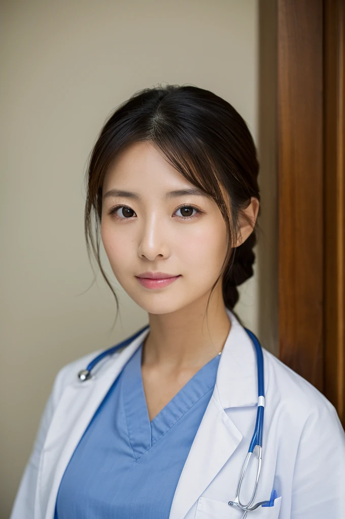 ((Highest quality)), ((masterpiece)), (detailed),Perfect Face,Japanese,Female doctor,White