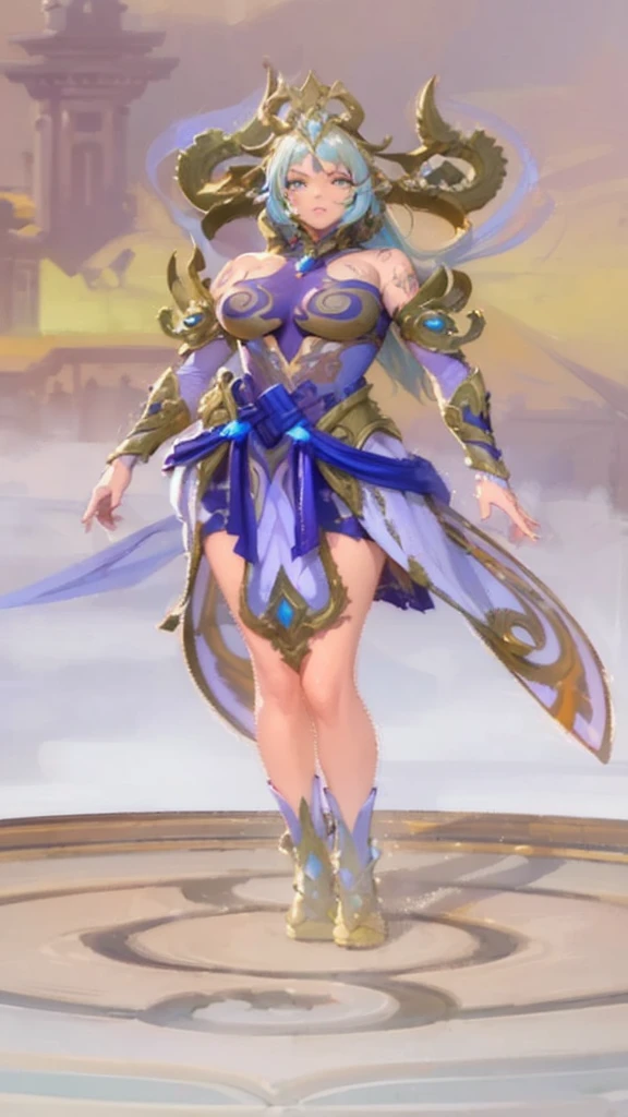 (((Masterpiece))), (((Best Quality: 1.4))), ((Super Detail: 1.4)) , hyper detailed gouache painting of a female Tiefling, gorgeous exotic features, amber neon eyes:1.5, orange hair, hyper detailed face features, expressivo face, detailed textures, blue skintone, tattoos, natural skin shader, volumetrics, warm undertones under her skin, ultra High resolution