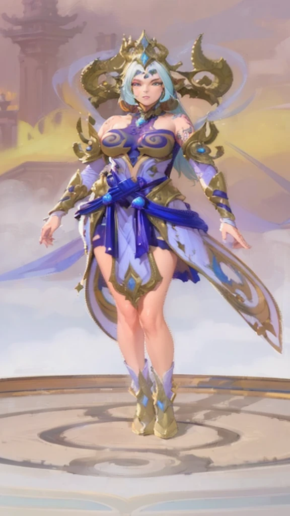 (((Masterpiece))), (((Best Quality: 1.4))), ((Super Detail: 1.4)) , hyper detailed gouache painting of a female Tiefling, gorgeous exotic features, amber neon eyes:1.5, orange hair, hyper detailed face features, expressivo face, detailed textures, blue skintone, tattoos, natural skin shader, volumetrics, warm undertones under her skin, ultra High resolution