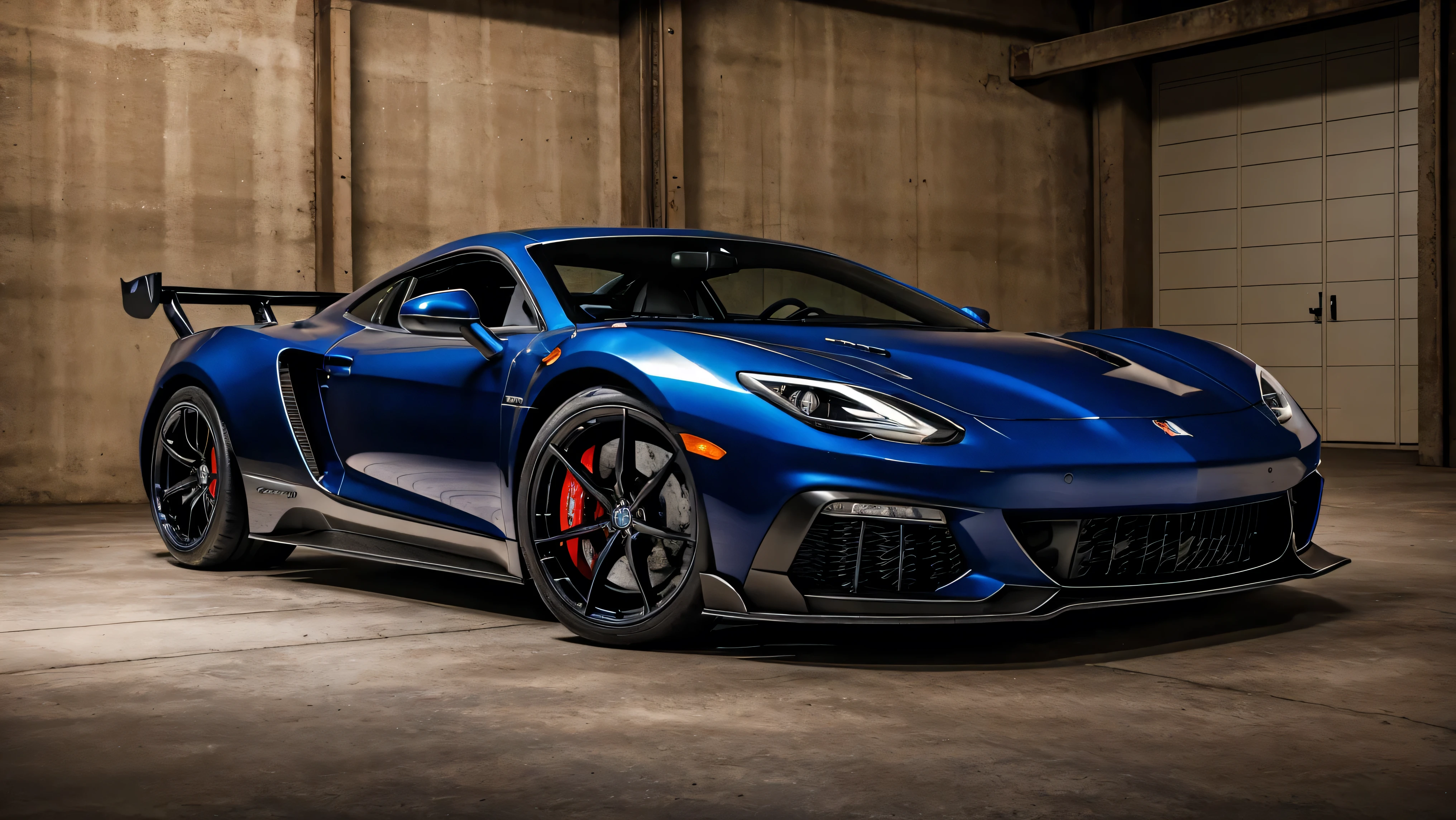 sport car in chains, chained sport car, chained car, dungeon