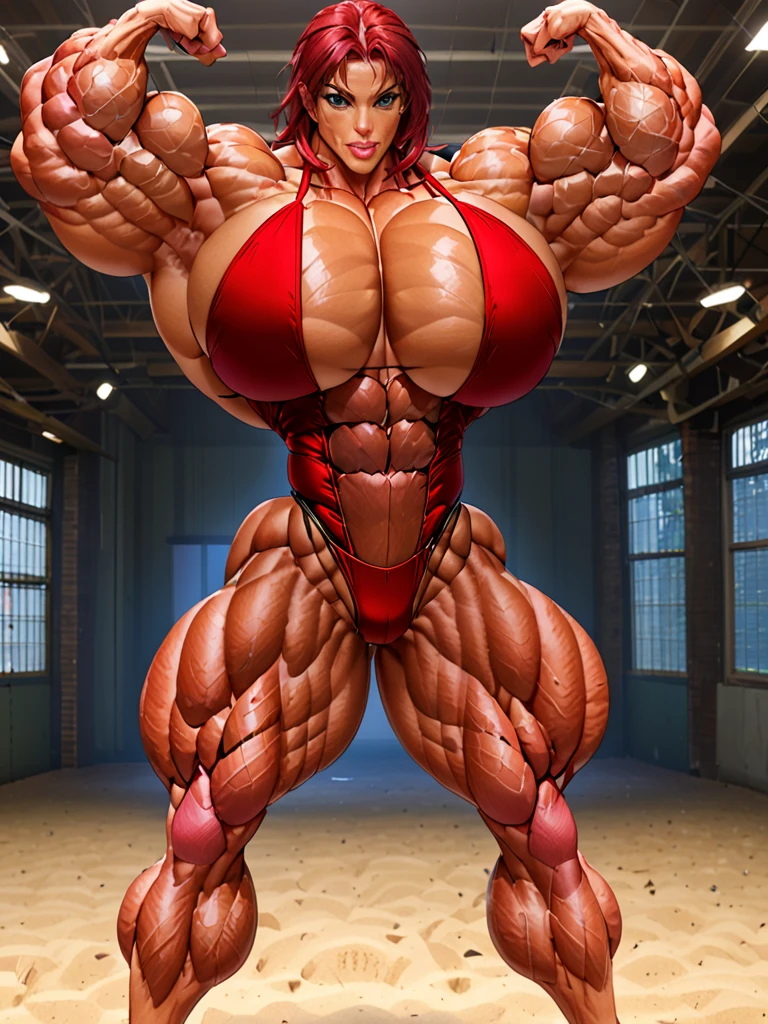 Muscle dancer woman buceps bulge