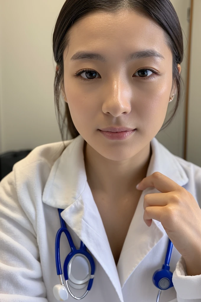 ((Highest quality)), ((masterpiece)), (detailed),Perfect Face,Japanese,Female doctor,White