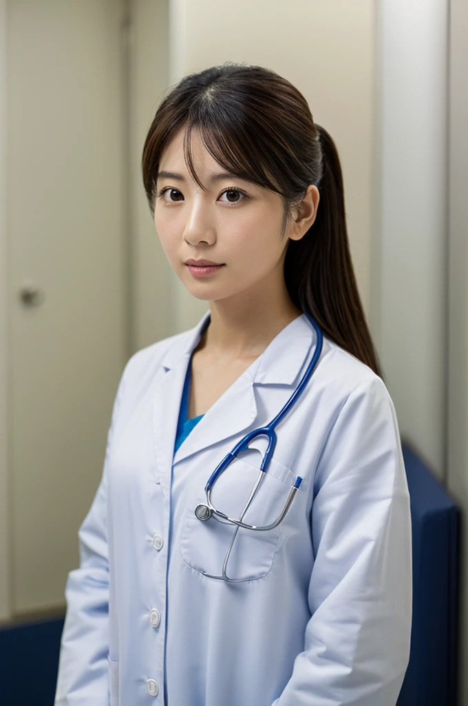 ((Highest quality)), ((masterpiece)), (detailed),Perfect Face,Japanese,Female doctor,White