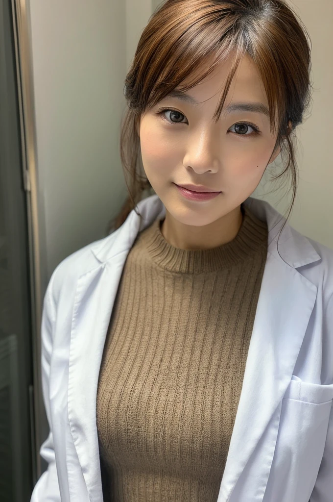 ((Highest quality)), ((masterpiece)), (detailed),Perfect Face,Japanese,Female doctor,White