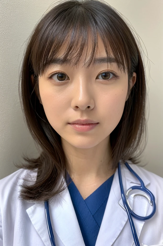 ((Highest quality)), ((masterpiece)), (detailed),Perfect Face,Japanese,Female doctor,White