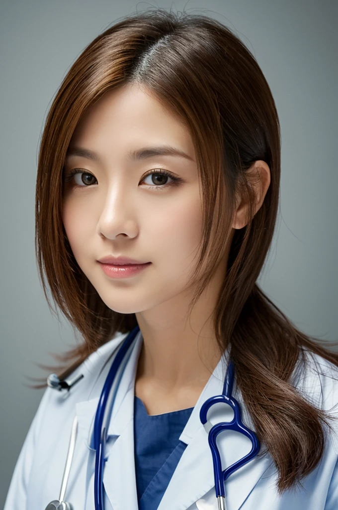 ((Highest quality)), ((masterpiece)), (detailed),Perfect Face,Japanese,Female doctor,White