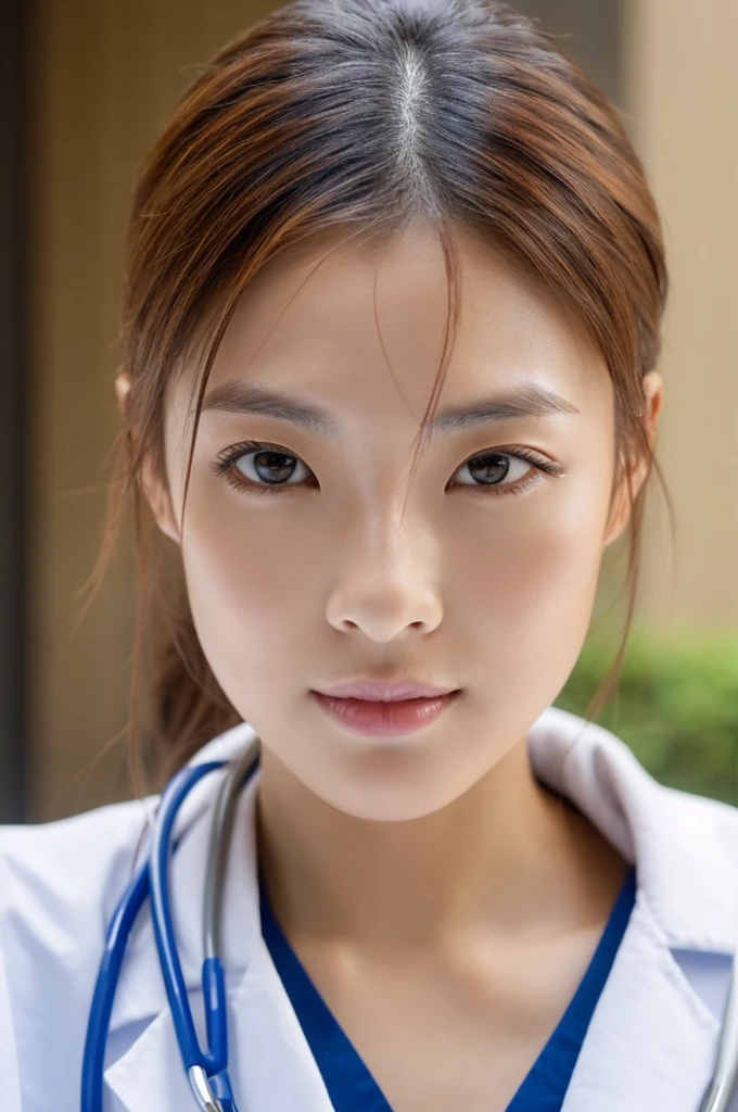 ((Highest quality)), ((masterpiece)), (detailed),Perfect Face,Japanese,Female doctor,White