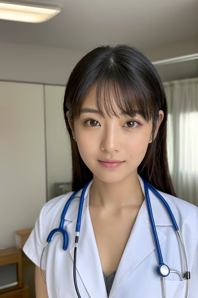 ((Highest quality)), ((masterpiece)), (detailed),Perfect Face,Japanese,Female doctor,White
