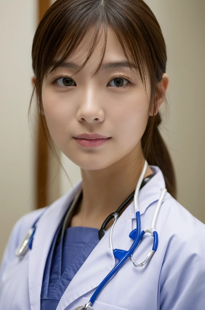((Highest quality)), ((masterpiece)), (detailed),Perfect Face,Japanese,Female doctor,White