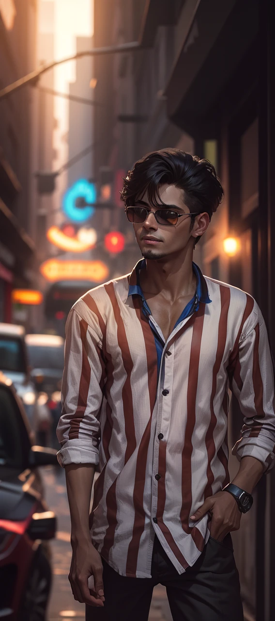 Change background happy, birthday, cyberpunk handsome boy, realistic, face, 8k, ultra realistic,