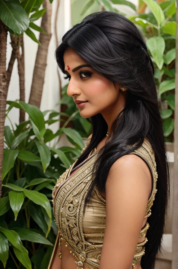 Indian bhabhi hair black