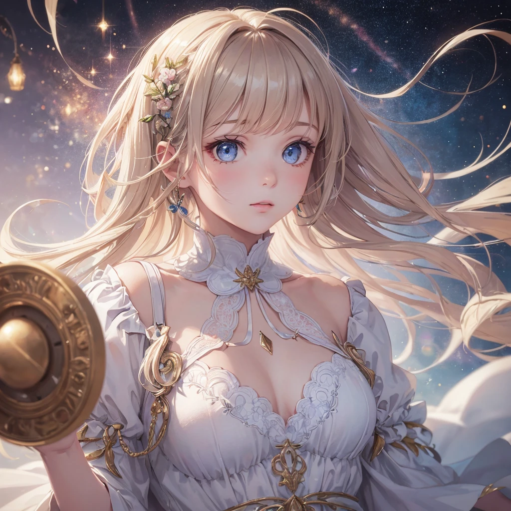 Absurd, High resolution, Very detailed, (One Girl:1.3),
break
, Beautiful embroidered image design on white dress canvas, Sky blue shades，supernatural，another world，Very detailedな，Great decoration, Bright lighting，Bokeh effect.