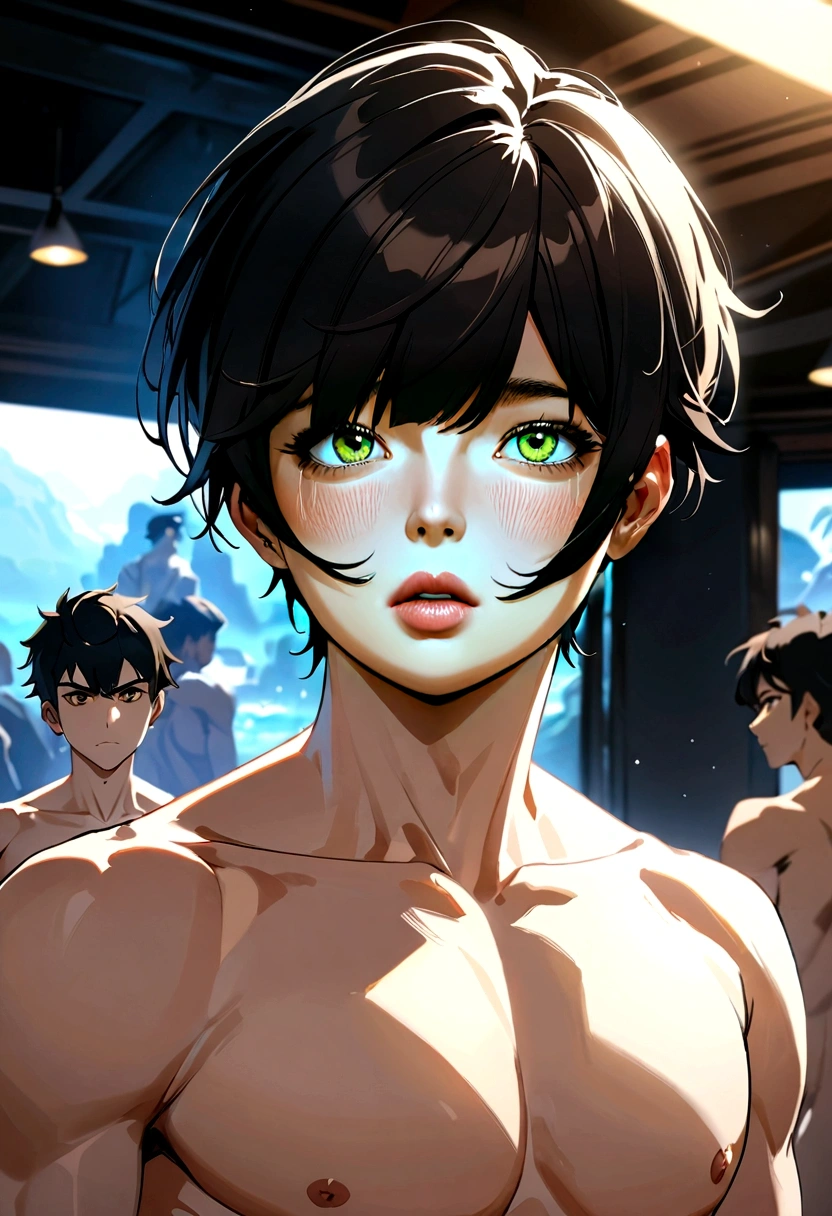 a blushing face