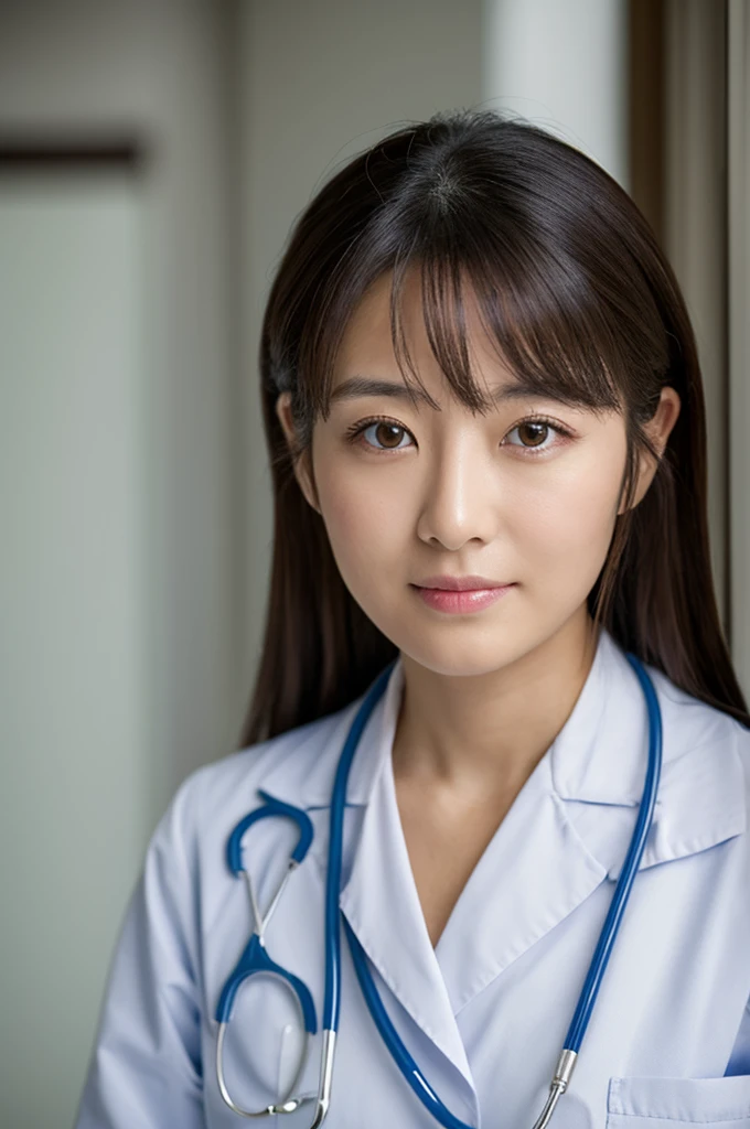 ((Highest quality)), ((masterpiece)), (detailed),Perfect Face,Japanese,Female doctor,White