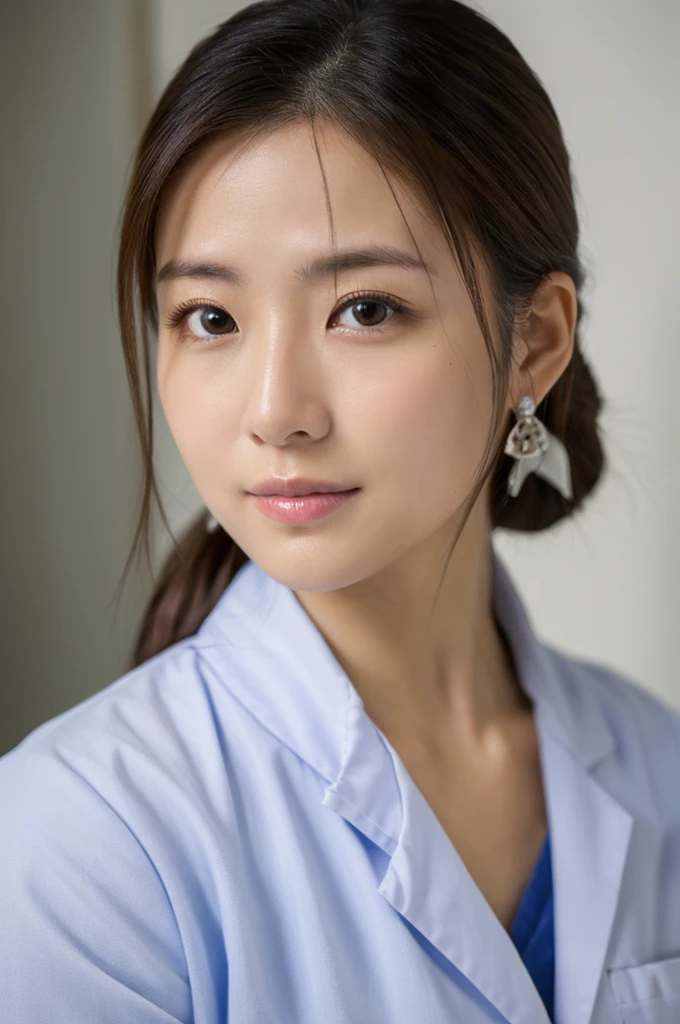 ((Highest quality)), ((masterpiece)), (detailed),Perfect Face,Japanese,Female doctor,White