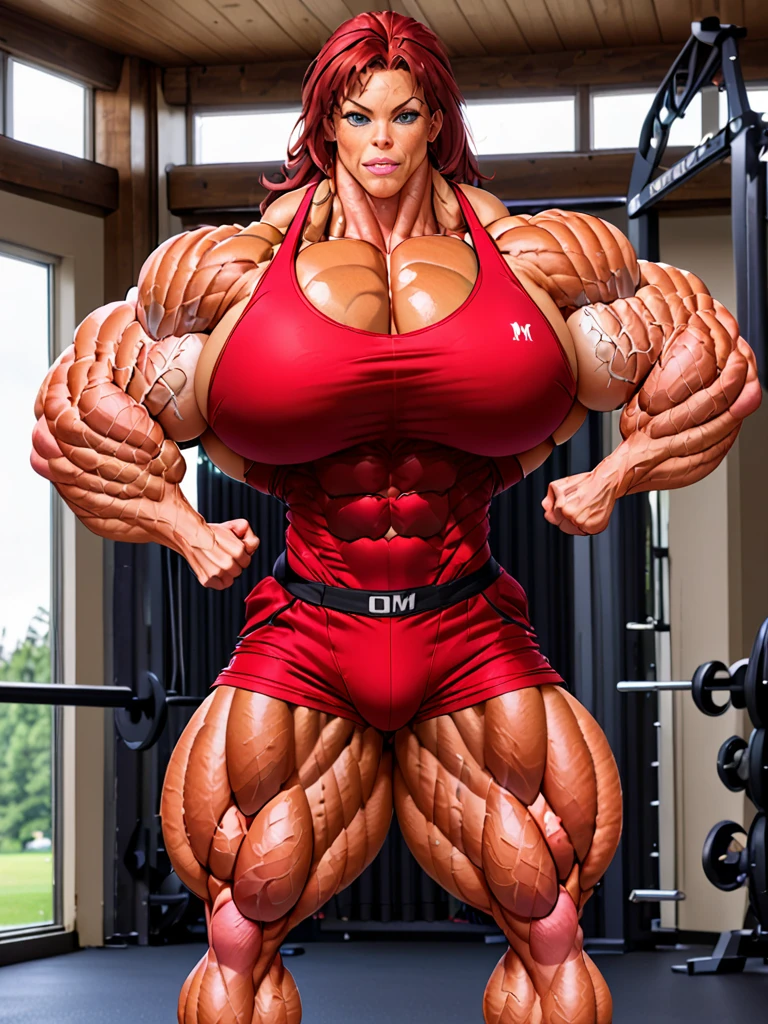 Proud muscle woman  mom