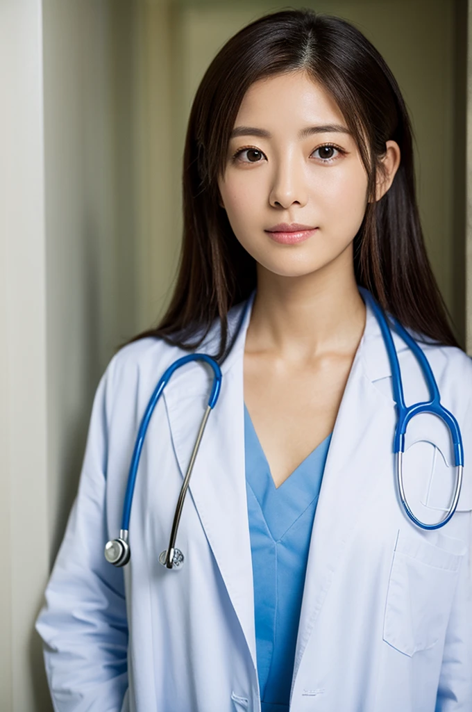 ((Highest quality)), ((masterpiece)), (detailed),Perfect Face,Japanese,Female doctor,White