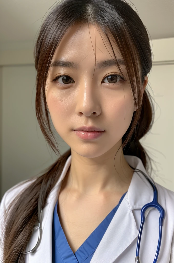 ((Highest quality)), ((masterpiece)), (detailed),Perfect Face,Japanese,Female doctor,White