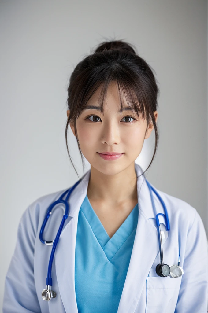 ((Highest quality)), ((masterpiece)), (detailed),Perfect Face,Japanese,Female doctor,White