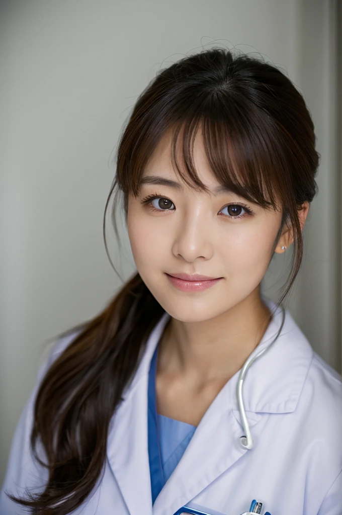 ((Highest quality)), ((masterpiece)), (detailed),Perfect Face,Japanese,Female doctor,White