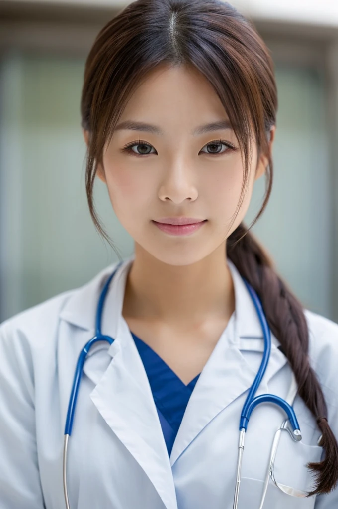((Highest quality)), ((masterpiece)), (detailed),Perfect Face,Japanese,Female doctor,White
