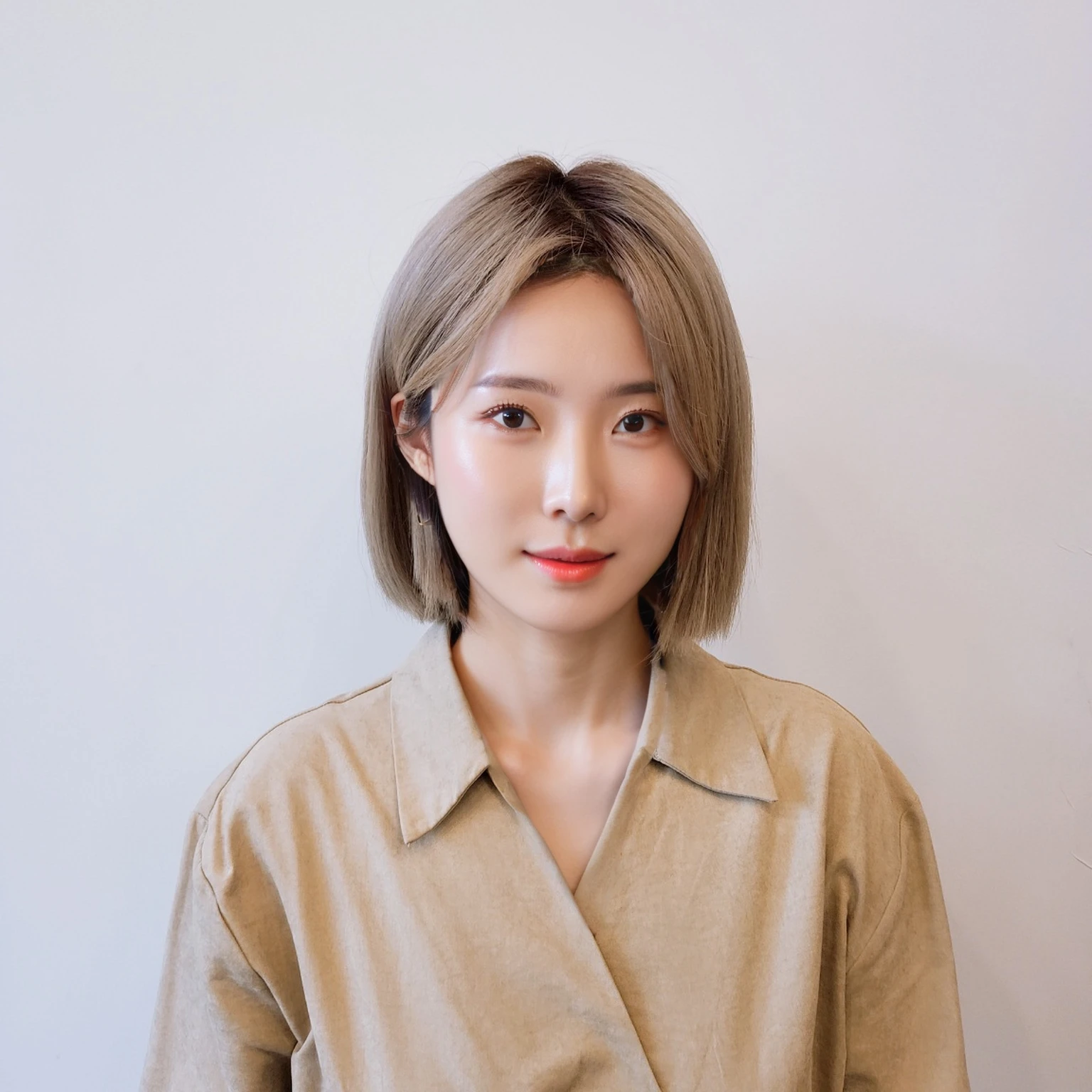 Best Quality, 8k, Masterpiece, (Portrait: 1.3), (photo realistic:1.4), (hyper realistic:1.4), Sharp Focus, looking at viewer, (smoother lighting:1.1), (increase cinematic lighting quality:0.9), realistic lighting, backlighting, light on face, ray trace, (brightening light:1.2), (Increase quality:1.4), sharp detail, (best quality real texture skin:1.4), finely detailed eyes, black_eyes, finely detailed face, 25 year old Korean woman