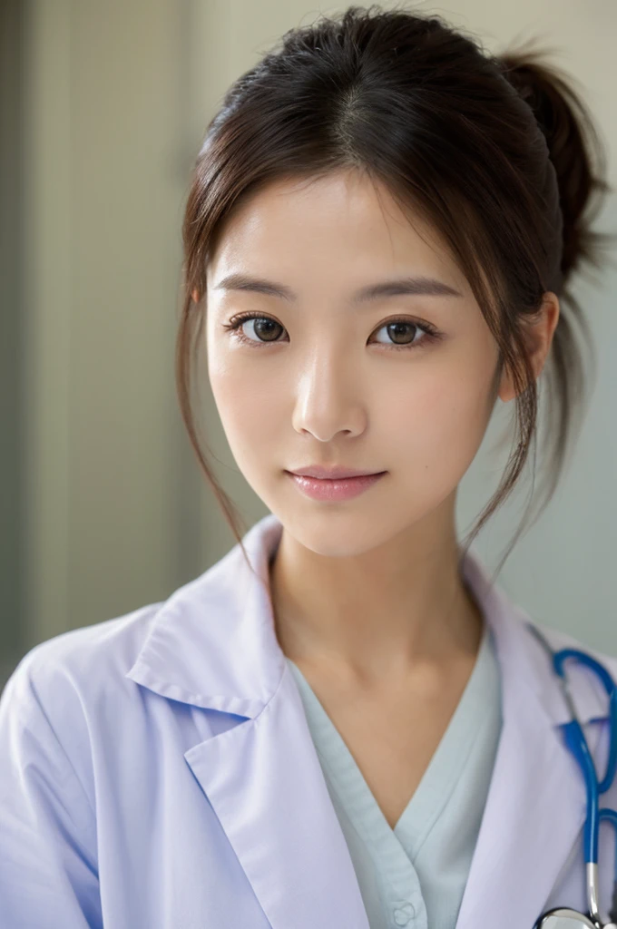 ((Highest quality)), ((masterpiece)), (detailed),Perfect Face,Japanese,Female doctor,White